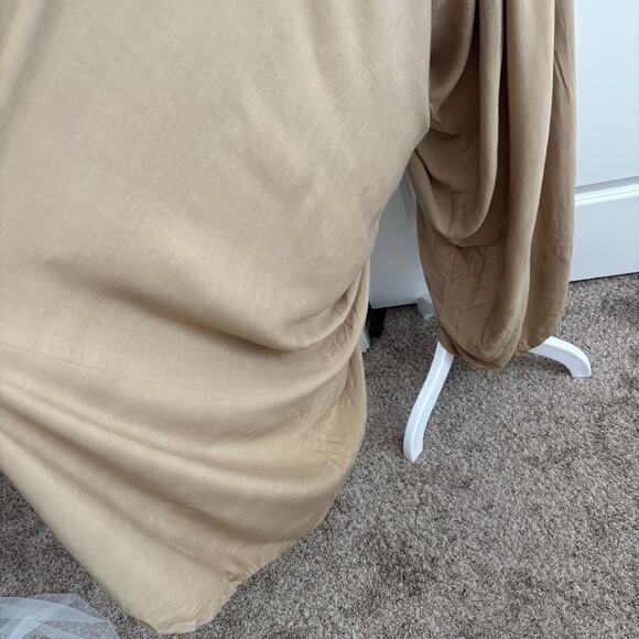 Style Park 1 Made in Bali Tan 100% Rayon Jumpsuit Boho Bohemian One Size - Picture 4 of 10